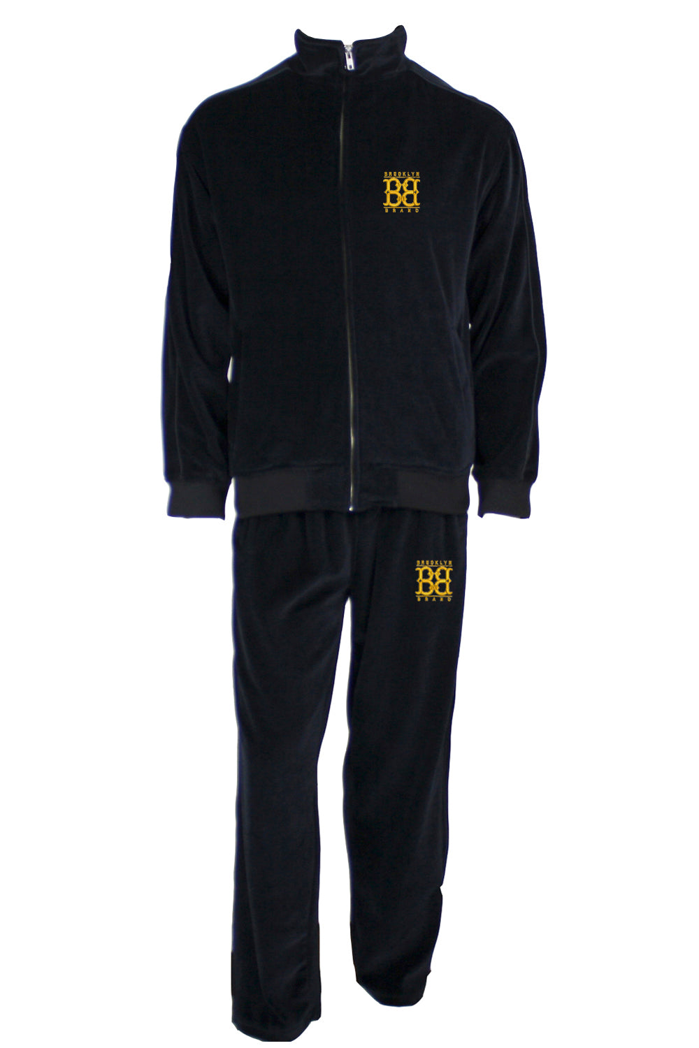 Brooklyn Brand Sweatsuit Velour Zippered Jacket