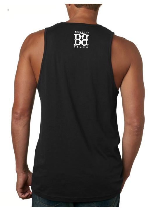 Brooklyn Script Men”s Black Tank Top