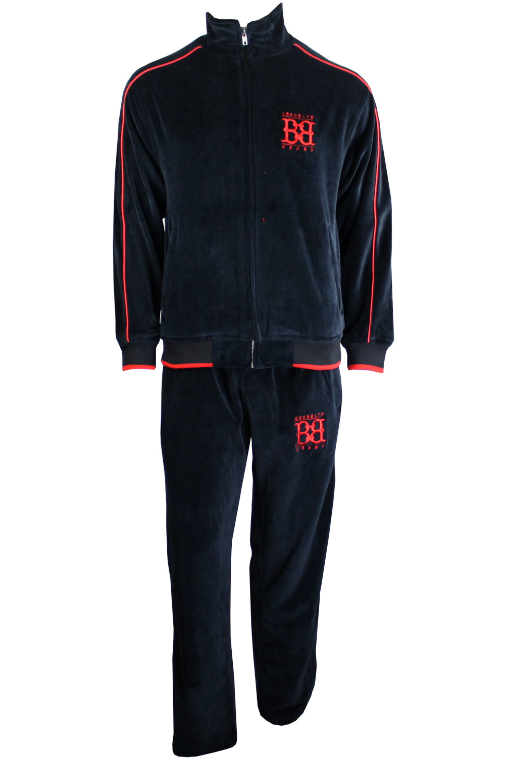 Brooklyn Brand Sweatsuit Velour Zippered Jacket