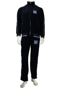 Image of Brooklyn Brand Sweatsuit Velour Zippered Jacket and Pants Pocket