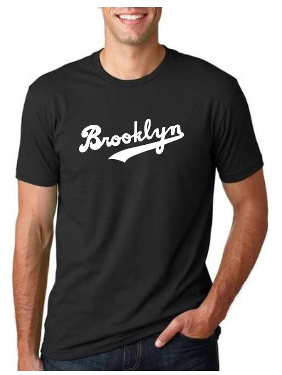 Brooklyn Script Men”s Black Tee – My Store