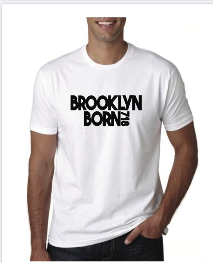 Image of Brooklyn Born 718 Men’s Tee