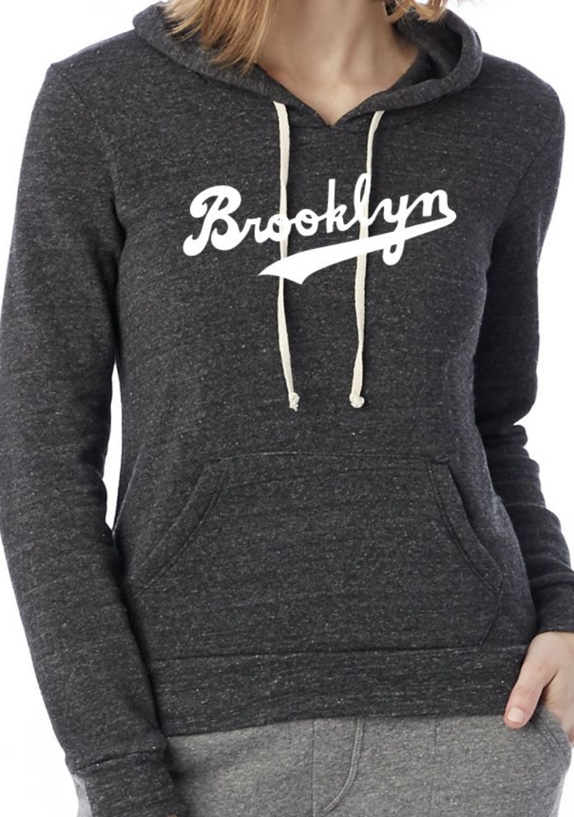 Brooklyn-Brand | Brooklyn script Grey Hoodie (Women)